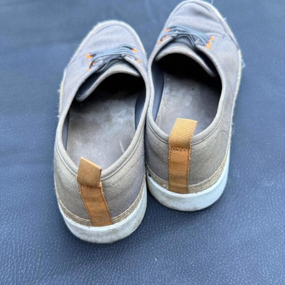 Vionic Women's 8 Canvas Jovie Gray Orange Casual Lace Boat Shoes - Picture 4 of 5